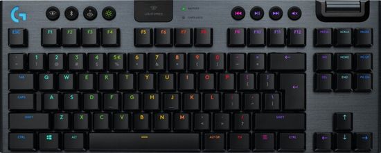 Logitech G915 TKL Lightspeed brezžična tipkovnica, GL Tactile, RGB, črna, US SLO g.