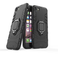 slomart ring armor hibridni oklepni etui + magnetni nosilec iphone se 2022 / se 2020 / iphone 8 / iphone 7 black