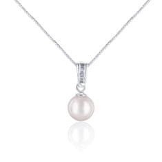 JwL Luxury Pearls Elegantna ogrlica z morskim biserom in kristali JL0658 (verižica, obesek)