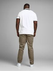 Jack&Jones Plus Moška polo triko Slim Fit JJEPAULOS 12143859 White (Velikost 4XL)