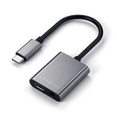 Satechi USB-C v 3.5 mm avdio adapter, PD, Space Gray