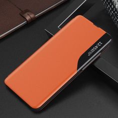 slomart eco leather view case elegantna knjižna torbica s stojalom za samsung galaxy note 20 ultra oranžna