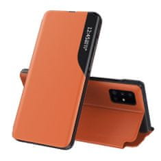 slomart eco leather view case elegantna knjižna torbica s stojalom za samsung galaxy note 20 ultra oranžna