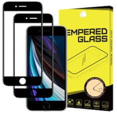 MG Full Glue Super Tough 2x zaščitno steklo za iPhone 7/8/SE 2020/6/6s, črna
