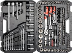 YATO  komplet ključev 1/2", 3/8", 1/4" + dodatki 120 kom