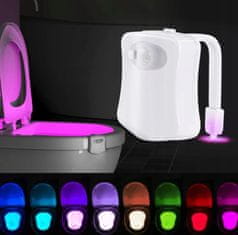 nočna LED lučka, senzor za WC, 8 barv - odprta embalaža