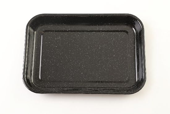 OLYMP emajliran pekač, črn granit, 42 x 29 x 4,5 cm