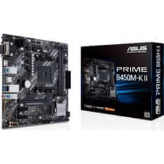 ASUS PRIME B450M-K II osnovna plošča, DDR4, SATA3, USB3.2Gen1, HDMI, AM4 mATX (90MB1600-M0EAY0)