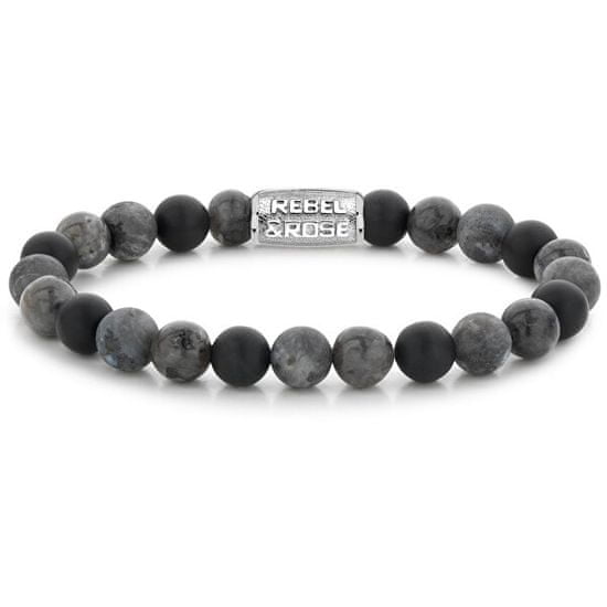 Rebel & Rose Zapestnica s kroglicami Grey Rocks RR-80069-S