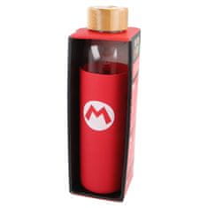 Stor Steklena steklenica s silikonsko površino SUPER MARIO 585ml, 00385