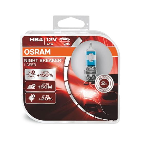 Osram HB4 Night Breaker Laser +150% BOX 2 kosa