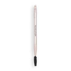 Makeup Revolution Dvostranska krtača za obrvi R1 (Define & Fill Brow Brush)