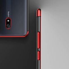 slomart prozorno barvno ohišje gelsko ohišje s kovinskim okvirjem xiaomi redmi 8a blue