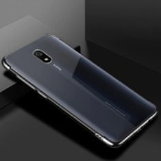 slomart prozorno barvno ohišje gelsko ohišje s kovinskim okvirjem xiaomi redmi 8a black