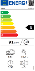 TESLA WDI661M vgradni pomivalni stroj
