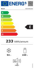 Bosch KGV39VLEAS prostostoječi hladilnik z zamrzovalnikom spodaj