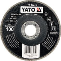 YATO  Lamelni disk abraziv za kovino 125x22,4mm P80