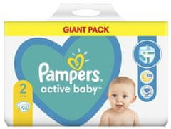 Pampers Active Baby plenice, vel. 2, 4–8 kg, 96 kosov