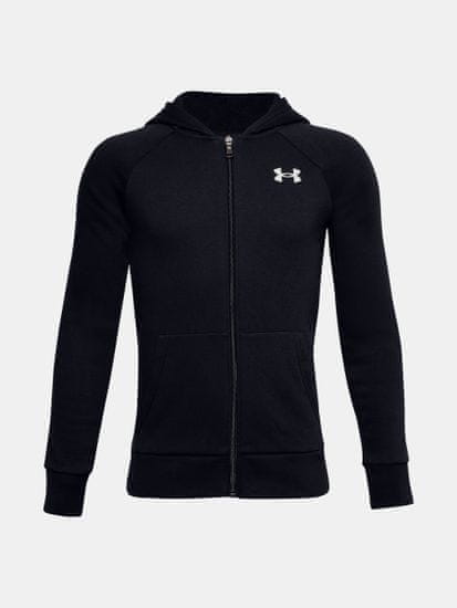 Under Armour Pulover UA RIVAL COTTON FZ HOODIE-BLK