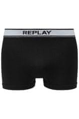 Replay Bokser spodnjice Boxer Style 01/F Seamless Two Lines 2Pcs Box - Black/Grey Melange L