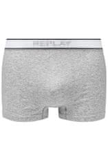 Replay Bokser spodnjice Boxer Style 01/F Seamless Two Lines 2Pcs Box - Black/Grey Melange L