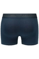 Replay Bokser spodnjice Boxer Style 6 Cuff Logo&Contrast Piping 2Pcs Box - Dark Blue/Dark Green S