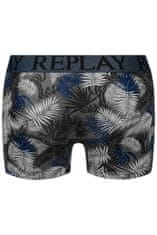 Replay Bokser spodnjice Boxer Style 7 T/C Foliage 2Pcs Box - Dark Blue/Black S