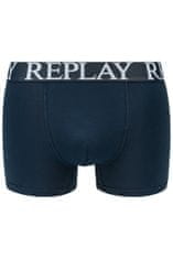 Replay Bokser spodnjice Boxer Style 7 T/C Foliage 2Pcs Box - Dark Blue/Whitee S