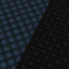Vidaxl Plavajoča PE solarna folija za bazen 356 cm črna in modra