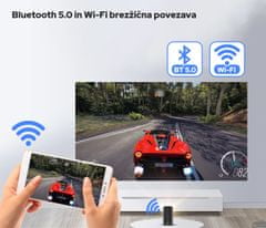 Byintek P30 prenosni mini projektor, 3D LED DLP, 350 ANSI lumnov, Android, Wi-Fi, Bluetooth 5.0, 1080p - Odprta embalaža