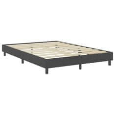 Vidaxl Boxspring postelja temno siva iz blaga 180x200 cm