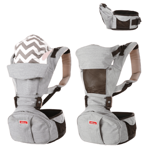 Sinbii Nosítko pre bábätko Premium Hipseat S-Pocket Set, Šedá