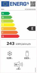 Beko RCSA366K40XBN hladilnik z zamrzovalnikom spodaj