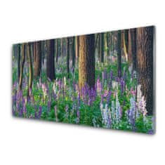 tulup.si Slika na akrilnem steklu Forest rože narava 100x50 cm 4 obešalnika