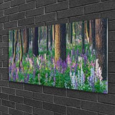 tulup.si Slika na akrilnem steklu Forest rože narava 100x50 cm 4 obešalnika