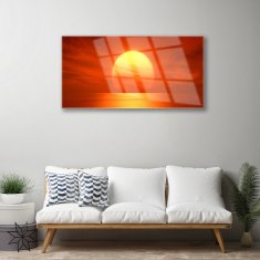 tulup.si Slika na akrilnem steklu Sunset morje 100x50 cm 2 obešalnika