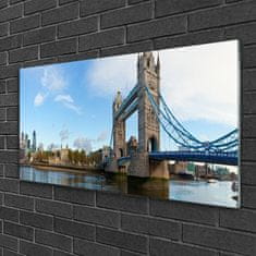 tulup.si Slika na akrilnem steklu London bridge arhitektura 100x50 cm 2 obešalnika