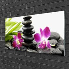 tulup.si Slika na akrilnem steklu Orchid zen spa stones 120x60 cm 2 obešalnika