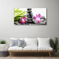 tulup.si Slika na akrilnem steklu Orchid zen spa stones 120x60 cm 2 obešalnika