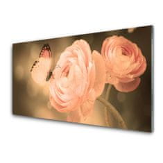 tulup.si Slika na akrilnem steklu Butterfly roses narava 100x50 cm 4 obešalnika