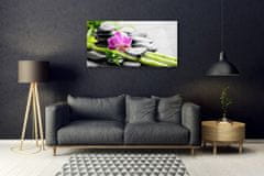 tulup.si Slika na akrilnem steklu Flower bamboo stones art 120x60 cm 2 obešalnika