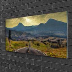 tulup.si Slika na akrilnem steklu Mountain road landscape 120x60 cm 4 obešalnika