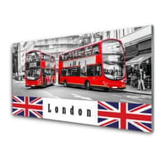 tulup.si Slika na akrilnem steklu London bus art 140x70 cm 2 obešalnika