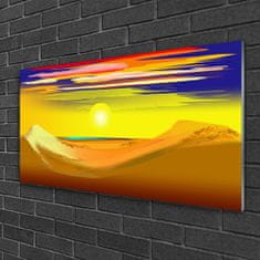 tulup.si Slika na akrilnem steklu Desert sun art 100x50 cm 2 obešalnika