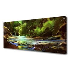 tulup.si Slika na platnu Forest lake nature stones 125x50 cm