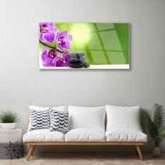 tulup.si Slika na akrilnem steklu Orhideje green flowers 100x50 cm 2 obešalnika