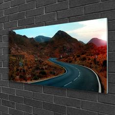 tulup.si Slika na akrilnem steklu Desert mountain road 100x50 cm 2 obešalnika