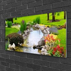 tulup.si Slika na akrilnem steklu Garden lake nature 100x50 cm 2 obešalnika