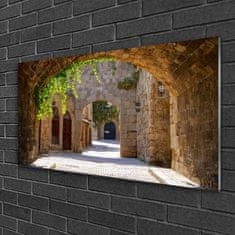 tulup.si Slika na akrilnem steklu Predor alley arhitektura 120x60 cm 4 obešalnika