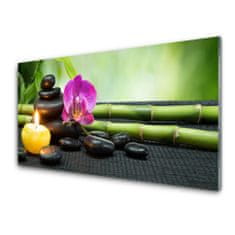 tulup.si Slika na akrilnem steklu Flower bamboo zen spa 100x50 cm 4 obešalnika